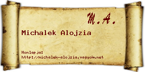 Michalek Alojzia névjegykártya